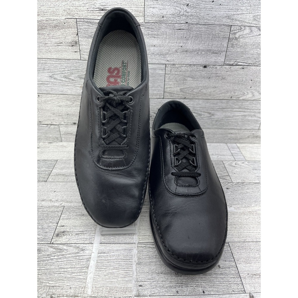 SAS Traveler Shoes Women Sz 7.5 Medium Walking Comfort Tripad Sole Black Leather